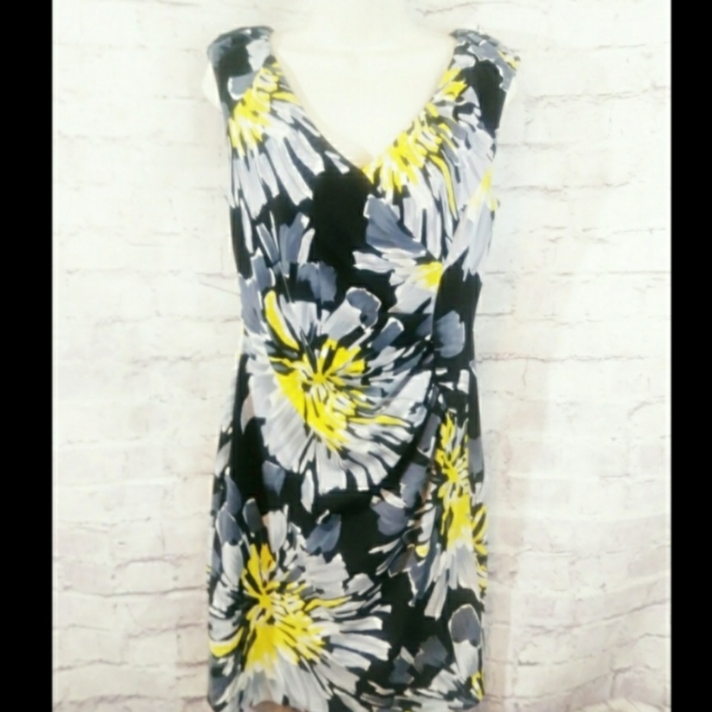 ADRIANNA PAPELL Floral Sheath Dress Size 8P